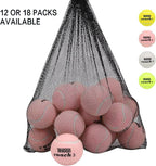 Teloon Pressure Training Tennis Balls-12 or 18 Count-Mesh Carry Bag，4 Colors Available，Pressureless Training Exercise Tennis Balls for Beginners.