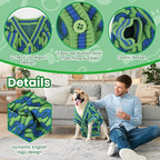 Pet Sweaters for Dogs Boys and Girls, Dynamic Letter Patterned Dog Sweater,Dog Cardigan,Pet Clothes,Pet Knitted Clothing,Fit for Different Seasons and Kinds of Dogs(Green S)