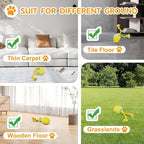 Interactive Dog Toys, [2025 Newly Upgraded] Interactive Dog Ball for Small Dogs, Automatic Moving Dogs Toy Wicked Ball for Boredom & Training, Play Music, USB Rechargeable(Yellow)
