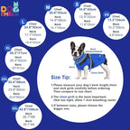 Dogcheer Dog Coat, Waterproof Dog Winter Jacket with Harness, Reflective Adjustable Doggy Cold Weather Coats, Christmas Pet Fleece Snowsuit for Small Medium Large Dogs - Blue, 3XL