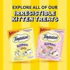 Temptations Kitten Crunchy and Soft Treats Chicken and Dairy and Salmon and Dairy Variety Pack, 6.3 oz. Pouches (Pack of 4)