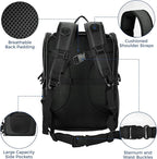 Apollo Walker Pet Carrier Backpack for Large/Small Cats and Dogs, Puppies, Safety Features and Cushion Back Support for Travel, Hiking, Outdoor Use (Black-Expandable)