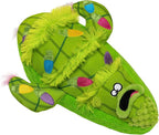 goDog Holiday Collection Mixed Materials TPE-Plush Holiday Cactus Squeaky Dog Toy, Chew Guard Technology - Green, One Size