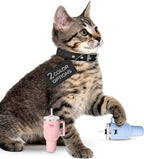 Kitty Cup Catnip Toy - Christmas & Birthday Cat Gift Toy with Catnip & Crinkle, Funny Stocking Stuffer for Girl Indoor Kitten (Chambray Blue)