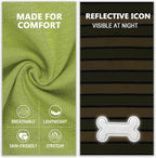 KYEESE 2Pack Dog Shirts Small Tee Soft for Small Dogs Striped T Shirt Lightweight Sleeveless Vest Cotton Tank Top Clothes, Large,Green+Striped