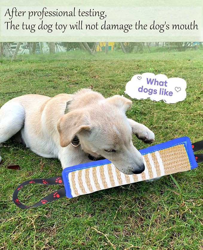 Clysoru Dog Tug Toy Dog Tough Jute Bite Pillow Lasting Training Equipment Puppy to Large Dogs Interactive Toy for Large Dogs and Small Dogs