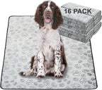 Qeils Reusable Puppy Pads, 16 Pack Washable Pee Pads for Dogs, Non Slip Wee Wee pad, Absorbent and Leakproof Training Mats for Potty, Crate, Playpen, Bed, Sofa, 48"x 30"