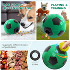 Rensh Interactive Dog Toys Soccer Ball, Indestructible Dog Balls Perfect for Large Medium Breed, Dogs Puzzles for Smart Dogs & Treat Dispensing Dog Toys to Keep Them Busy, Dog Slow Feeder Treat Ball