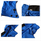 LOVELONGLONG Waterproof Dog Raincoat with Removable Hood – Outdoor Full Body Dog Jacket, Windproof Snowproof Shell Suit – All Season Pet Rain Gear Blue L