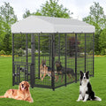 ROOMTEC Large Dog Kennel Outdoor Pet Pens Dogs Run (8 x 4 x5.6-ft)