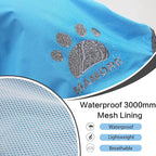 Waterproof Dog Raincoat, Reflective Adjustable Hooded Dog Rain Coat, Lightweight Breathable Pet Rain Jacket Poncho Double Layer with Leash Hole for Small Medium Large Dogs (Blue, 3X-Large)