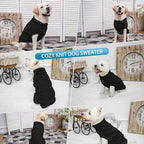 Mihachi Turtleneck Dog Sweater - Winter Coat Apparel Classic Cable Knit Clothes with Leash Hole for Cold Weather, Ideal Gift for Pet in New Year Black X-Small