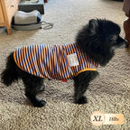 KYEESE 2Pack Dog Shirts Striped for Small Pups Soft Stretchy Pet Tee Lightweight Puppy Tank Top Sleeveless Canine Vest Breathable, X-Large, Rose Red+Blue