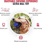 SuperChewy Tough Dog Ball Toy | Lifetime Replacement | Strong Natural Rubber | Great Dog Fetch Toy | Chew Toys for Dogs | Ultra Durable Chew Toys for Aggressive Chewers | Large Breed Tested