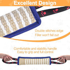 Dog Tug Toy Dog Bite Jute Pillow Pull Toy with 2 Strong Handles Perfect for Tug of War, Puppy Interactive Play, Tear Resistant Bite Training Toys for Small Medium Large Dogs (Blue Footprint)