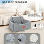 Dog Car Seat for Medium/Large Dogs, Dog Booster Seat for Pet Under 50lbs or 2 Small, Detachable and Washable Pet Car Seat,Multi-Functional Pet Travel Bed for Backseat(Grey)