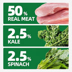 Just Try 16 OZ Kale & Spinach Cat Treats for Indoor Cats, Gluten Free, Low-Calorie Healthy Cat Snacks, Plant-Based Fiber-Rich Natural Chicken Flavor Training Treats
