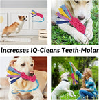 Wodoca Dog Tug Toy - Aggressive Chewer Rope Toy with Strong Squeak, Ideal for Large Dogs, Easy to Clean, Hand Made