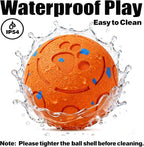Dog Balls: Interactive Dog Ball, Self-Moving Dog Toy with Auto-Rolling & Bouncing, E-TPU Material, IP54 Waterproof, Motion-Activated, for Small/Medium/Large Dogs (Orange)