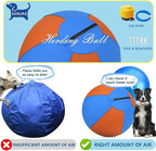 Herding Ball for Dogs - 25" Large Herding Ball with Anti-Burst Cover and Pump, Outdoor Dog Exercise Toy for Australian Shepherd, German Shepherd, Collie (Blue & Orange)