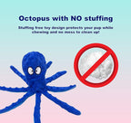 Squeaky Dog Toys Octopus - No Stuffing for Small, Medium and Large Breeds, Tough Dog Toys to Keep Them Busy, Durable and Soft Crinkle Plush Puppy Chew Toys for Teething and Boredom (Blue Octopus 1PC)