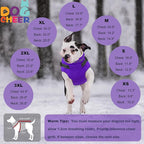 Dogcheer Dog Coat with Harness, Waterproof Warm Dog Winter Jacket with Pockets, Reflective Pet Fleece Jacket Turtleneck Snowsuit for Small Medium Large Dogs - Purple, XL
