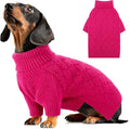 AOFITEE Small Dog Sweater, XS Sweaters for Dogs, Warm Dog Christmas Sweater, Dogs Winter Sweaters for Puppy, Turtleneck Thick Puppy Sweatshirt Female Male for Yorkie, Chihuahua (Rose Red, XSmall)