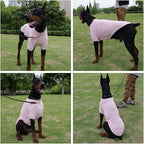 Lovelonglong Ribbed Dog T-Shirt Cotton Knitted Dog Sweaters for All Season Pet T-Shirts for Large Medium Small Dogs Light Pink S