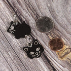 Stainless Steel Cat ID Tags - Engraved Personalized Tags with up to 4 Lines of Text, Cat Shape