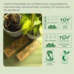 Pawtopia Certified Home Compostable Pet Waste Bags (Extra Large, 100 Bags, Handles, Single Roll) Biodegradable Poop Bags, Vegetable Starches, Leak proof Dog Waste Bags, Cat Litter Fit Any Scoop