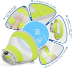Breathable Air Mesh Cat Cone Collar Soft to Stop Licking, Adjustable, Foldable Lightweight Kitten Cones After Surgery Recovery for Cats & Kittens (Yellow Green,L)