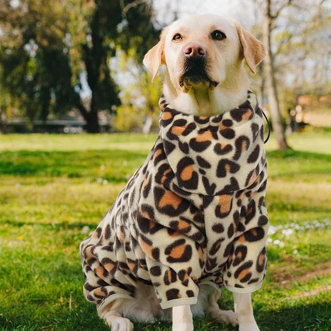 ROZKITCH Dog Winter Coat with Legs, Pet Windproof Warm Cold Weather Jacket Vest with Luminous Zipper, Jumpsuit Apparel Outfit Clothes for Large Giant Dog Brown 3XL