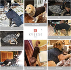 KYEESE Dog Sweater with Leash Hole Comfy Pullover Sweater Medium Size Male with Reflective Yarn Warm Pet Coats Stretchy Cozy Lightweight Thick Knitwear Dog Clothes,Khaki, X-Large