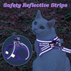 Cat Harness and Leash for Walking Escape Proof, Adjustable Kitten Vest Harness Reflective Soft Mesh Puppy Harness for Outdoor, Comfort Fit, Easy to Control (Purple, S)