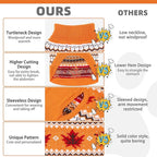 KOOLTAIL Cable Knit Dog Sweater Turtleneck, Cold Weather Pullover Classic Knitwear, Thick Warm Winter Pet Clothes, Fall Maple Leaves Thanksgiving Dog Sweater for Small Medium Large Dogs Cats,Orange ML