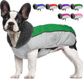 Dog Coat, Waterproof Ripstop Dog Winter Jacket with Leash Hole, Reflective Adjustable Warm Pet Fleece Snow Sweater for Small Medium Large Dogs - Green, XL