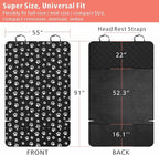 F-color SUV Cargo Liner for Dogs, Water Resistant Pet Cargo Cover Dog Seat Cover Mat for SUVs Sedans Vans with Bumper Flap Protector, Non-Slip, Large Size Universal Fit, Paw Print