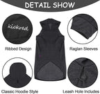 Basic Dog Hoodie Sweatshirts, Pet Clothes Hoodies Sweater with Hat and Leash Hole, Warm Outfit Coat for Large Medium Small Dogs, Dark Grey (Large)