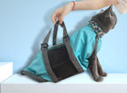 Cinf Cat Nail Clipping Cleaning Grooming Restraint Bag No Scratching Biting for Bathing Nail Trimming Injecting Examining(Blue,M)