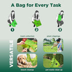 The Original Poop Bags® 38% USDA Certified Plant-Based Arm-Slot Poop Bags – Extra-Large 12x24" Bags with Built-In Arm Slot for Backyard Cleanups – Unscented (32 Count)