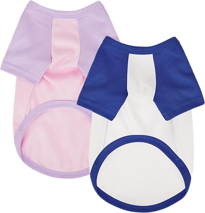 Stylish 2PCS Color Block Dog Shirt: Premium Polycotton Blend, Comfortable, Breathable, and Wrinkle-Resistant. Perfect Apparel for Small, Medium, & Large Dogs, a Must-Have for Pet Lovers 4XL