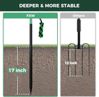 FXW TugPal Outdoor Tug of War Toy for Dog,Interactive Exercise Game with Fiberglass Rod for Yard,39 inch for Small Dogs up to 20 lbs| Rustproof & Hands-Free Play,│Patent Pending