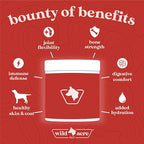 Wild Acre Premium Beef Bone Broth for Dogs – High Protein + Collagen Enhanced with Mushroom Blend for Strong Bones, Joint Flexibility, Digestive Comfort, and Immune Support - Natural Dog Food Topper