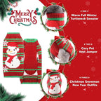 PETCARE Red Snowman Dog Sweater Christmas Dog Sweaters Vest Ugly Snow Xmas Puppy Costume Pet Holiday New Year Fall Winter Clothes for Small Medium Large Dogs Cats Pullover Sweaters Outfits,X-Small