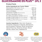 NaturVet Glucosamine DS Plus Level 2 Moderate Care Joint Support Supplement for Dogs and Cats, Chewable Tablets Time Release, Made in The USA, 60 Count