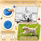 Hungdao 40 Pcs Bulk Dog Squeaky Toys Soft Rubber Latex Dog Toys Small Squeaky Balls Interactive Fetch Balls for Teething Small Pet Breeds Training(Cute Fruit)