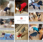 KYEESE Dog Sweater Soft Pullover Dog Sweaters for Medium Dogs Girl Warm Turtleneck for Fall Winter Cold Weather Medium Dogs Sweater with Gingham Patchwork Comfy Pet Coat