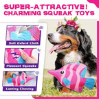 Zeaxuie 12 Pack Heavy Duty Various Dog Chew Toys Pack for Aggressive Chewers - Includes Large Rope Toys, Squeaky Toys & Indestructible Chew Bone for Medium, Large & X-Large Female Dogs