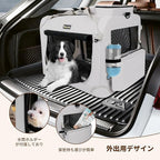 Large Cat Carrier for Cats Collapsible Soft Pet XL Crate for Large/Medium Cats 15lbs+ Car Travel Portable Bag with Water Bottle Slot Ideal for Long Trips (Black, 20.0"L x 14.0"W x 14.0"H)