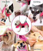 Dog Grooming Hammock, Medium Hanging Harness Holder Hanger for Nail Clipping,Nail Trimming Hammock,Dog Sling Restraint with Thick Fabric Neck Support for Claw Care